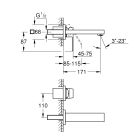Set Waschtischarmatur Grohe Eurocube 19895000, Verdecktes Element Grohe 23200002