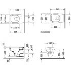 Set WC-Becken Duravit D-Code 25350900002, Toilletensitz Duravit D-Code 0067390000