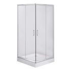 Set Dusche Deante Funkia KYC_641K, Quadratische Duschwanne Deante Corner KTC_041B, NHC_025C