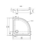 Set Dusche Cersanit Arteco S157-001, Halbrunde Duschwanne Cersanit Tako S204-003