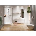 Set Dusche Cersanit Arteco S157-001, Halbrunde Duschwanne Cersanit Tako S204-003