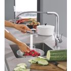 Set Küchenarmatur Grohe Essence 30270000, Granitspüle Grohe K700 31654AP0