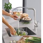 Set Küchenarmatur Grohe Essence 30270DC0, Stahlspüle Grohe K700 31726SD0