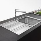 Set Küchenarmatur Oltens Borga 35207300, Edelstahlspüle Franke Smart 101.0368.324