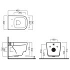 Set WC-Becken Hatria Fusion YXZL01, Toilletensitz Hatria Fusion Y1EY01