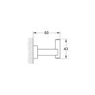 Set Klobürste Grohe Essentials 40513001, Handtuchhalter Grohe Essentials 40510001, 40507001, 40508001, 40511001, 40372001