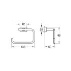 Set Klobürste Grohe Essentials 40513001, Handtuchhalter Grohe Essentials 40510001, 40507001, 40508001, 40511001, 40372001