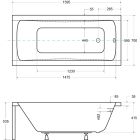 Set Rechteckige Badewanne Besco Optima #WAO-160-PK, Badewannenverkleidung Besco #OAP-160-UNI