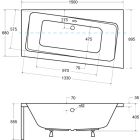 Set Eckbadewanne Besco Infinity #WAI-150-NP, Badewannenverkleidung Besco Infinity OAI-150-NS