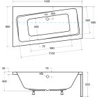 Set Eckbadewanne Besco Infinity #WAI-150-NL, Badewannenverkleidung Besco Infinity OAI-150-NS