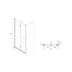 Set Duschtüren Roca Capital AM4508012M, Quadratische Duschwanne Roca Terran AP10332032001100, AM4408012M