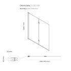 Set Badewannenabtrennung Oltens Sela 23202100, Rechteckige Badewanne Oltens Lykke 10010000