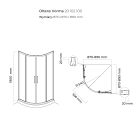 Set Dusche Oltens Vorma 20102100, Halbrunde Duschwanne Oltens Superior 16002000