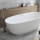 Set Freistehende Badewanne Oltens Stora 12001000, Verschlusskappe Oltens 09002400
