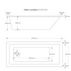 Set Badewannenabtrennung Oltens Sela 23202100, Rechteckige Badewanne Oltens Langfoss 10005000