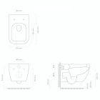 Set WC-Becken Oltens Vernal 42502000, Toilletensitz Oltens Vernal 45104000