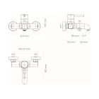 Set Badewannen- und Duscharmatur Oltens Molle 34000100, Handbrause Oltens Ume 37102100, 37200100, 37400100