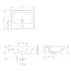 Set Kabinett Cersanit Crea S924-015, Waschbecken Cersanit Crea K114-005