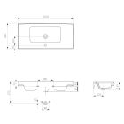 Set Kabinett Cersanit Crea S924-021, Waschbecken Cersanit Crea K114-018