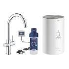 Set Küchenarmatur Grohe Red 30083001, Granitspüle Grohe K700 31654AP0