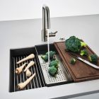 Set Granitspüle Franke Kanon 125.0528.612, Küchenarmatur Franke Lina 115.0626.081