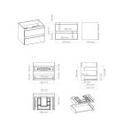 Set Kabinett Oltens Vernal 60002000, Naphtha-Arbeitsplatte Oltens Vernal 63004000