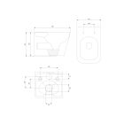 Set Unterputzrahmen Tece Base 9400407, WC-Becken mit Absenkautomatik-Sitz Omnires Fontana FONTANAMWBP, 9.240.400