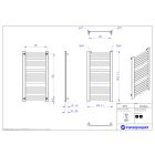 Set Thermostatset Instal Projekt Z17 606400001C31, Badezimmerheizkörper Instal Projekt Retto RET-50/110C31