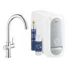 Set Küchenarmatur mit Filter Grohe Blue 31455001, Stahlspüle Grohe K700 31726SD0