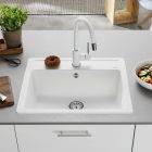 Set Granitspüle Blanco Legra 6 523334, Küchenarmatur Blanco Mida 517742