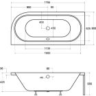Set Eckbadewanne Besco Avita #WAV-180-NL, Badewannenverkleidung Besco Avita OAV-180-NSCR