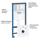 Set Unterputzrahmen Grohe Rapid SL 38827000, WC-Becken Oltens Jog 42501000, 45101000