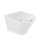 Set WC-Becken mit Absenkautomatik-Sitz Roca Gap Round A34H0N8000, Unterputzrahmen Roca Duplo One A890070020