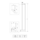 Set Duschtüren Deante Kerria Plus KTSX041P, Profil Deante Kerria Plus KTS_000X