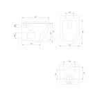 Set Unterputzrahmen Tece Profil 9300302, WC-Becken mit Absenkautomatik-Sitz Omnires Ottawa OTTAWAMWBP, 9240407