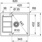 Set Küchenarmatur Oltens Myvat 35205800, Tektonit-Waschbecken Franke Sirius 2.0 143.0618.668