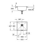 Set Granitspüle Grohe K700 31654AP0, Küchenarmatur Grohe Minta 32322002