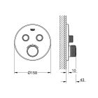 Set Kopfbrause Grohe Rainshower 26066GL0, Badewannen- und Duscharmatur Grohe Grohtherm SmartControl 29119GL0, 26574GL0, 27057GL0, 27074GL0, 28362GL1