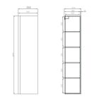 Set Waschbecken mit Unterschrank Cersanit Moduo S801-221-DSM, Kabinett Cersanit Moduo S590-020-DSM