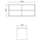 Set Kabinett Cersanit Crea S931-001, Waschbecken Cersanit Crea K673-006
