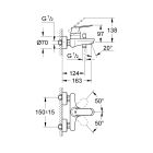 Set Duschset Grohe Euphoria 27421002, Badewannen- und Duscharmatur Grohe Eurosmart Cosmopolitan 32831000