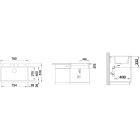 Set Granitspüle Blanco Etagon 8 525892, Küchenarmatur Blanco Catris-S Flexo 525793