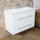 Set Ein Schrank aus einem Badezimmerset LaVita Kalifornia 5908211404790, Waschbecken LaVita Kalifornia 5908211495224