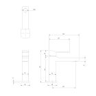 Set Duschset Omnires Slide SYSSL12GR, Waschtischarmatur Omnires Slide SL7710GR