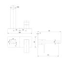 Set Duschset Omnires Slide SYSSL11GR, Waschtischarmatur Omnires Slide SL7715GR