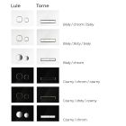 Set Unterputzrahmen Oltens Triberg 50001000, Betätigungsplatte Oltens Torne 57200300, 49301000