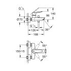 Set Badewannen- und Duscharmatur Grohe Start 24206002, Waschtischarmatur Grohe Start 23455002