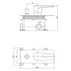 Set Duschset Cersanit Mille S951-522, Badewannen- und Duscharmatur Cersanit Mille S951-342, S951-711