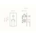 Set Badewannen- und Duscharmatur Oltens Gota 34101800, Auslauf für Badewannenarmatur Oltens Gota 39101800, 37103800, 39303800, 37200800