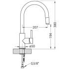Set Granitspüle Alveus Cadit 1131359, Küchenarmatur Alveus Delos 1129020